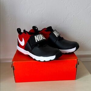 Nike Kids Black and Red Sneakers with White Accents